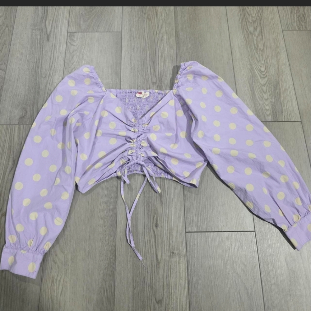 Levis Lavender Polka Dot  Women's Top